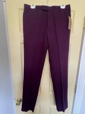 Manyavar men’s plum trousers for Indian suit